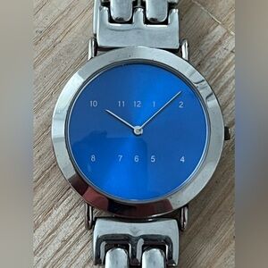 Android U.S.A. Watch RARE Blue Dial Stainless Steel Bracelet, Hands, Case